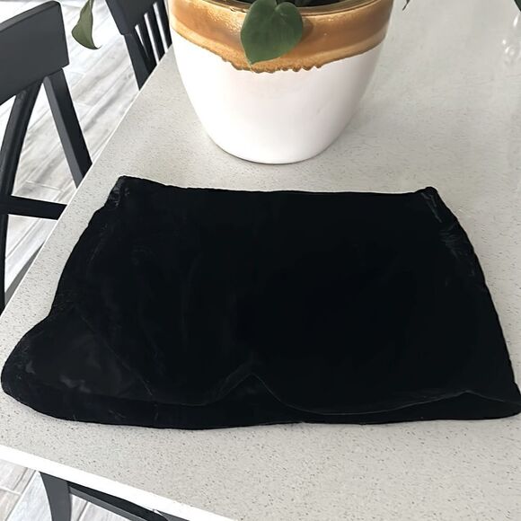 NWT Free People Annalise Velvet Mini Skirt Velvet Black Festive High Rise Party - Picture 9 of 12